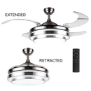 Bright Star Lighting FCF043 SATIN Retractable Blades Ceiling Fan