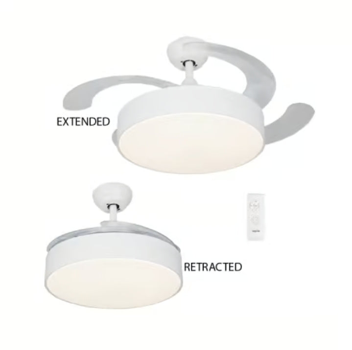 Bright Star Retractable Ceiling Fan White FCF055