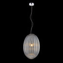 K. Light A-KLCH-900-L/SM Chrome with Smoke Glass 230v 60W E27 Marilyn Large Glass Pendant