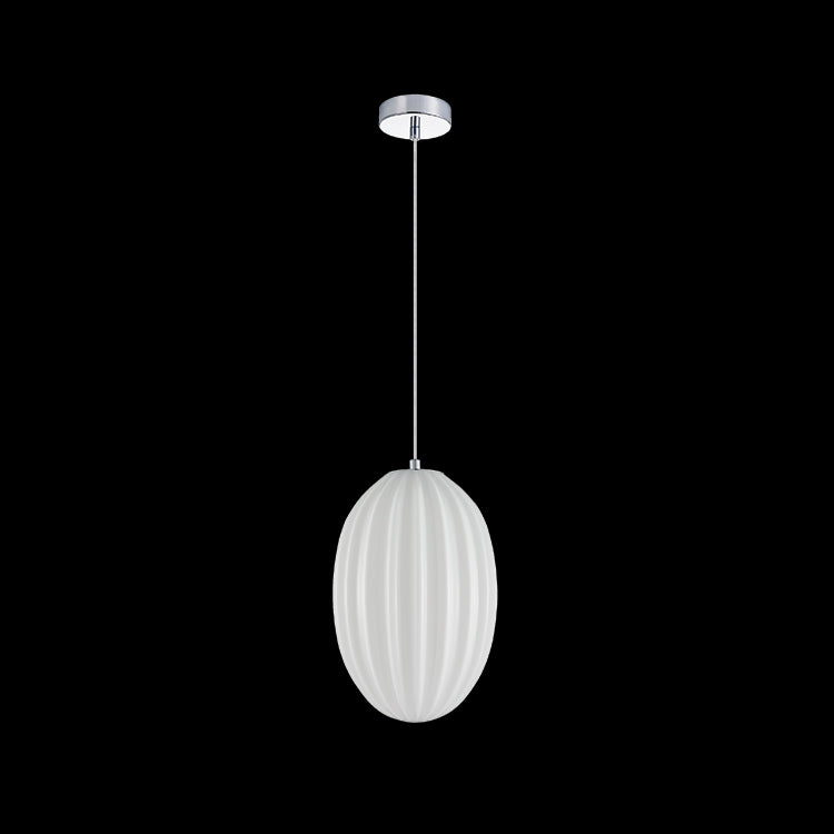 K. Light A-KLCH-900-S/CG Chrome with Opal Glass 230v 40W E14 Marilyn Small Glass Pendant