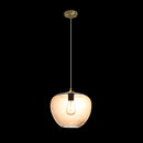 K. Light A-KLCH-910-S/CM Antique Brass with Champagne Glass 230v 60W E27 Apple Small Glass Pendant