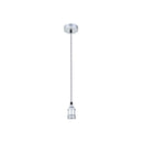 Bright Star PEN781 Aluminium Colour Pendant with Grey Twist Cord