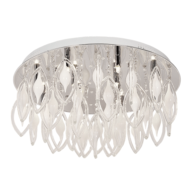 Bright Star Lighting CF1551/12 CHROME Polished Chrome Fitting with Crystals and Glass