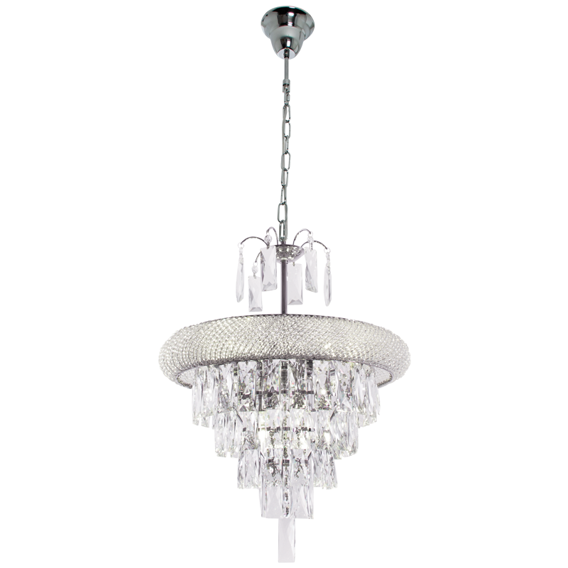 Bright Star Lighting CH344 CHROME Polished Chrome Chandelier with Crystals