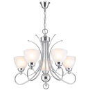 Bright Star Lighting CH476/5 CHR Polished Chrome Chandelier with Frosted Glass