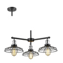 Radiant Lighting RP182 Pendant 3LT Chrome & Black JP0004-BLC-